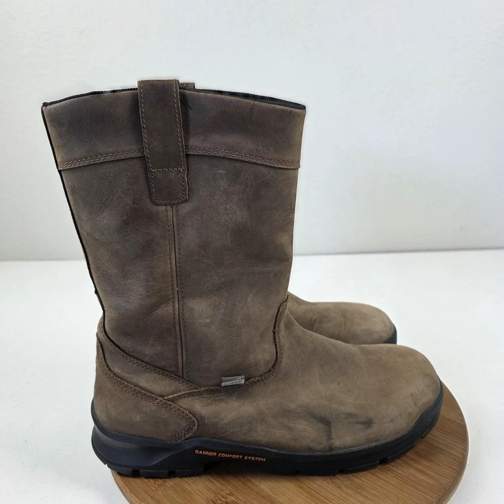 Danner Crafter Wellington Boots Mens Size 11 EE Brown Leather Pull On Work 12453 - Picture 6 of 15